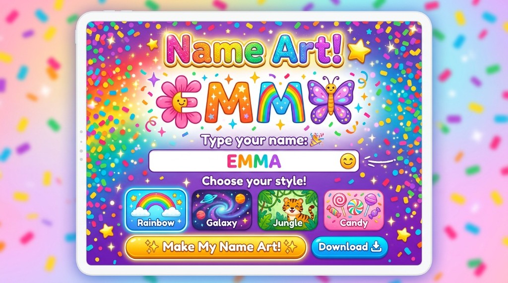 Name Art Generator preview