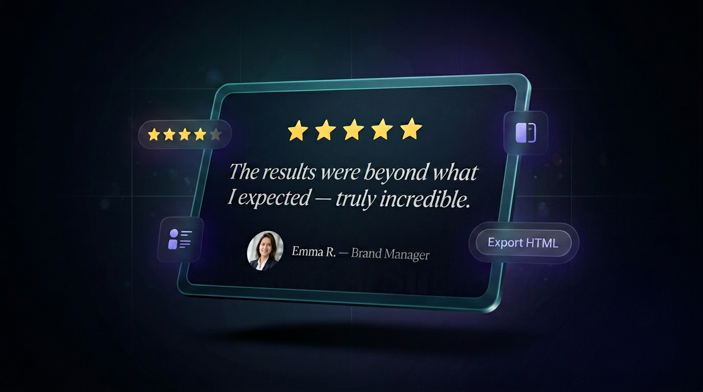 Testimonial Card preview